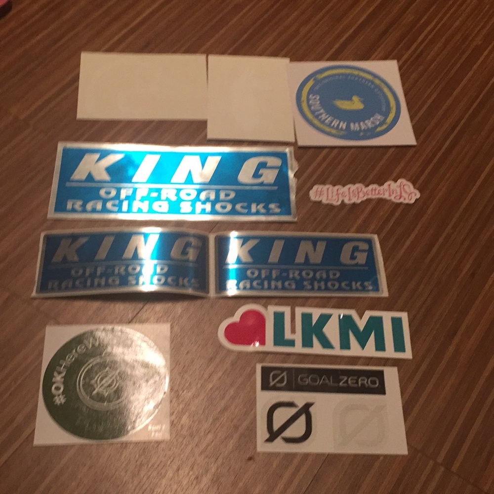 12 NWT outdoorsy stickers and decals